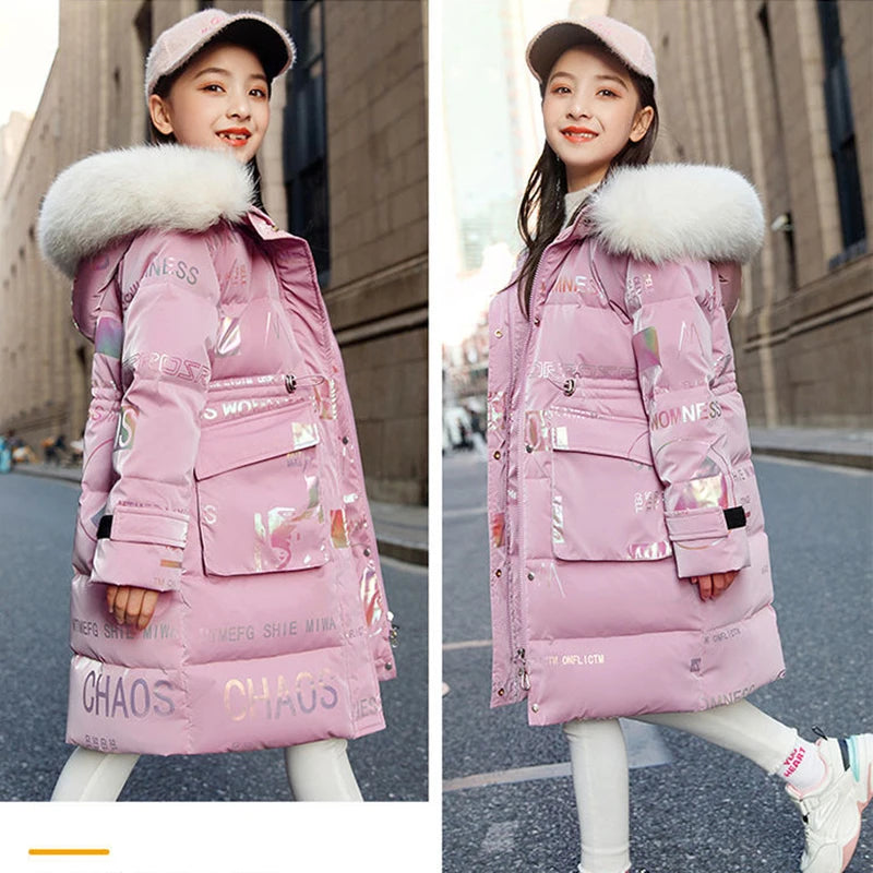 5 6 8 10 12 14 Years Girls Long Style Parka