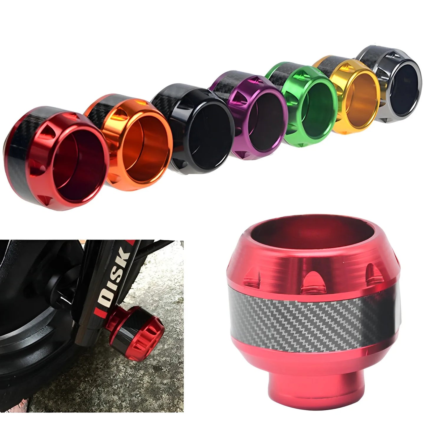 2Pc Aluminum Colorful Crash Scooter Frame Slider Protector
