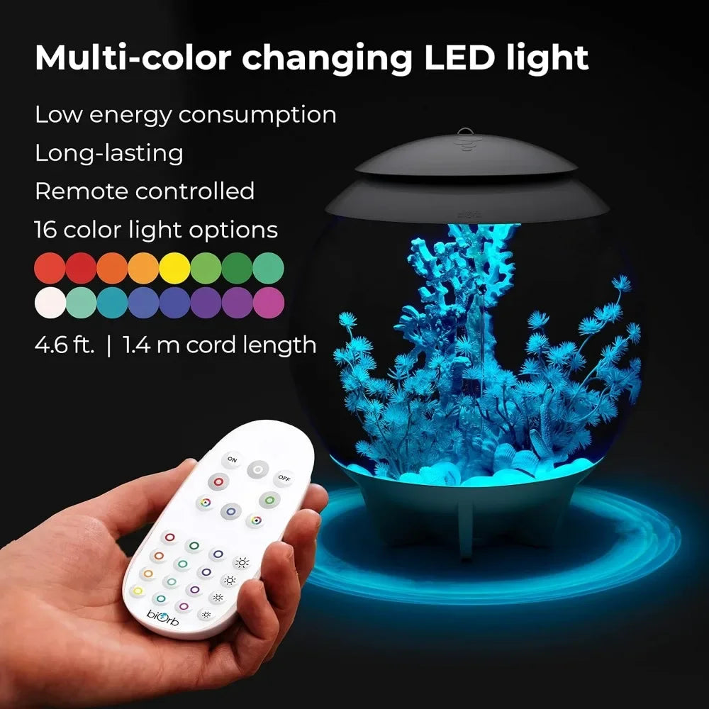 Halo 15 Acrylic 4-Gallon Aquarium with Multi-Color Remote-Controlled