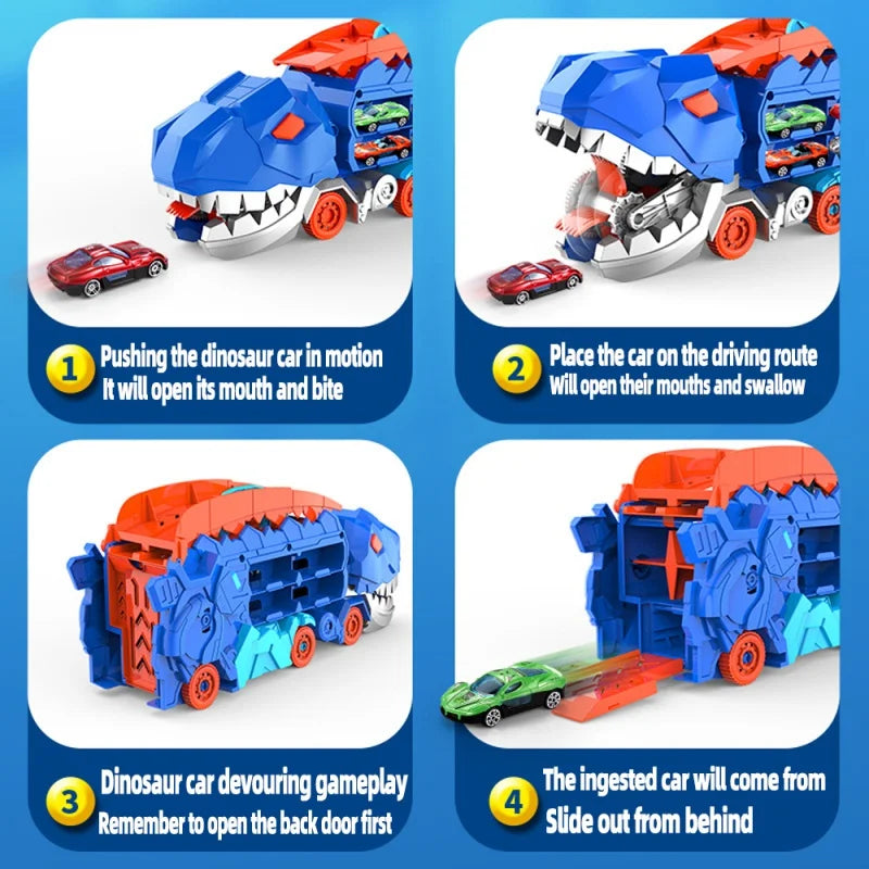 Folding Dinosaur Car Transporter Toy