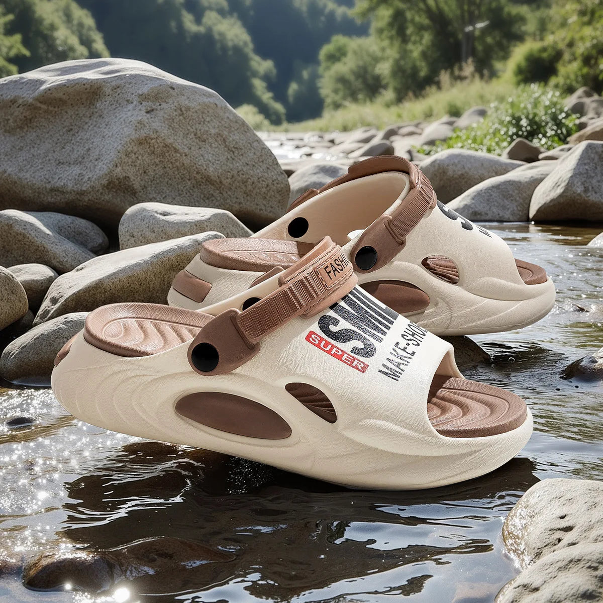 Thick Sole Beach Slides Ultra Light