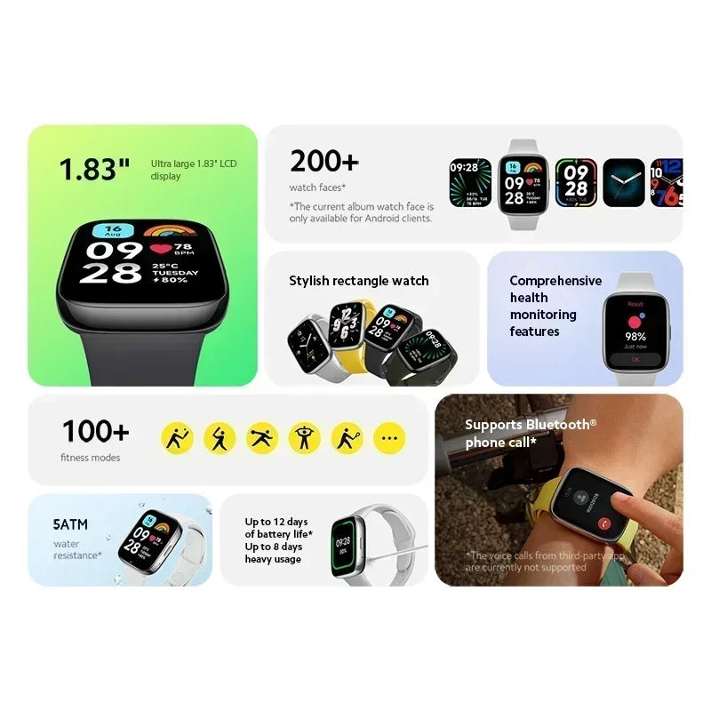 Redmi Watch 3 Active 1.83'' LCD Display Blood Oxygen Heart Rate