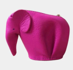 Elephant Shaped Coin Purse Genuine Leather