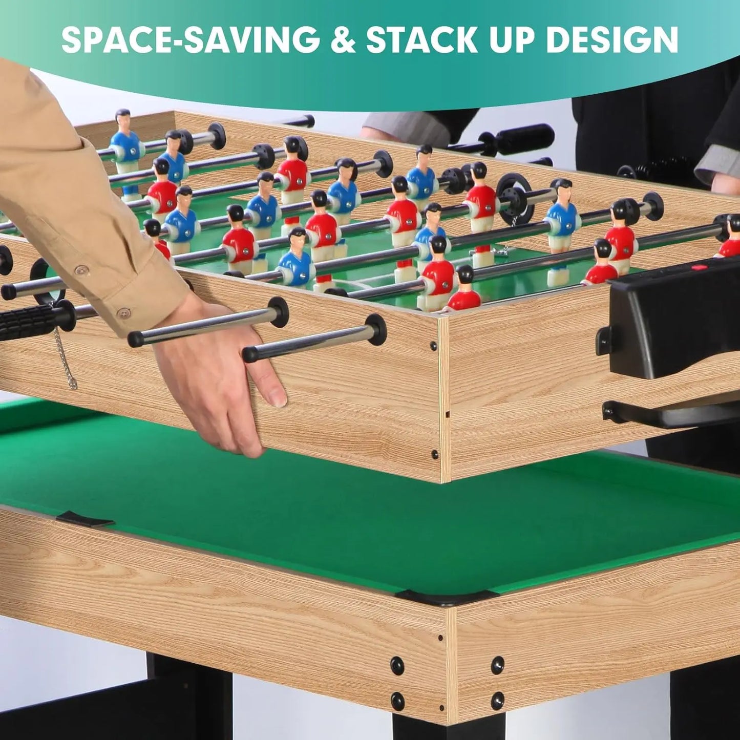 12-in-1 Game Table - 48" Ping Pong, Foosball, Air Hockey, Pool
