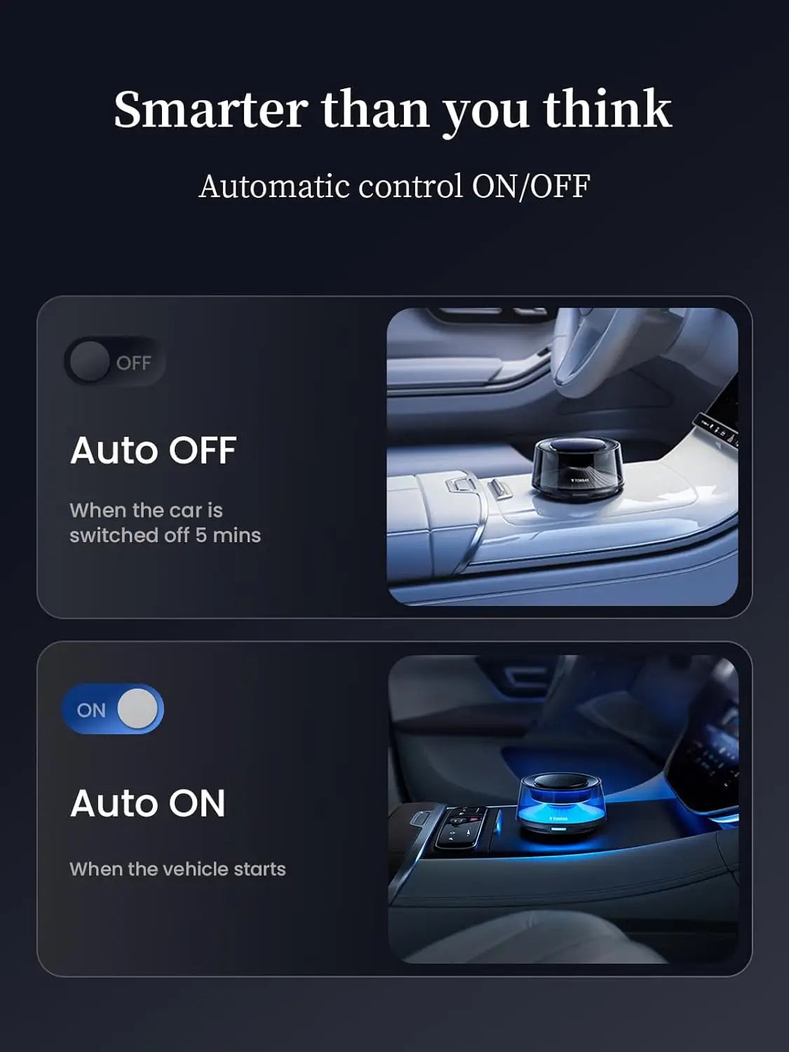Smart Car Air Freshener with Auto On/Off Lasts 4 Months