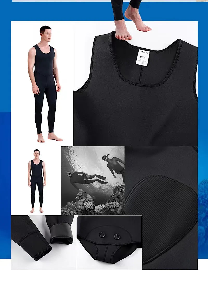 3mm Camouflage Top and Pants Two-piece Hooded Diving Suit