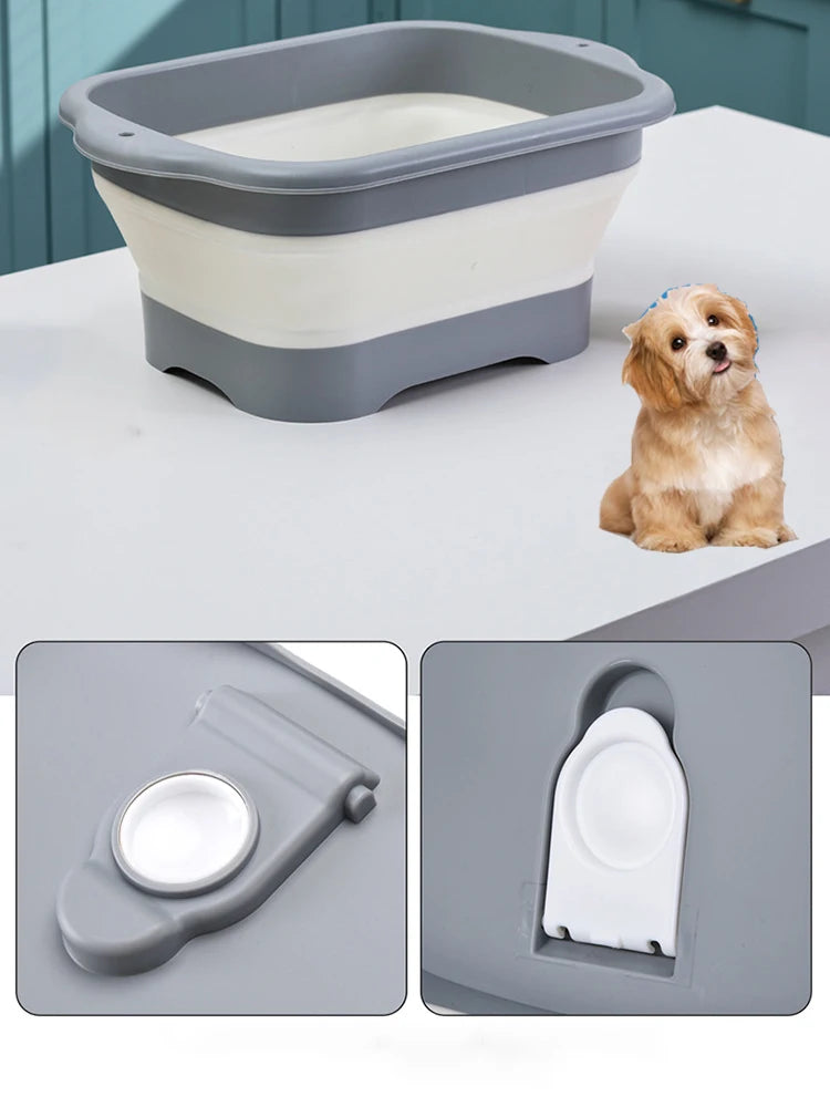 Pet foldable bath tub for small dogs