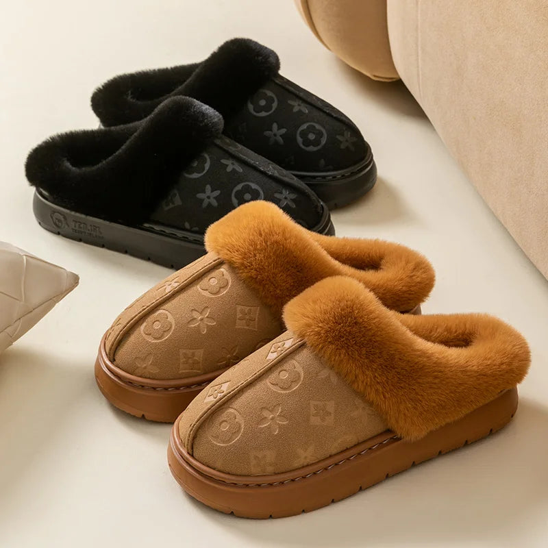 Cotton Slippers Plush Anti Slip