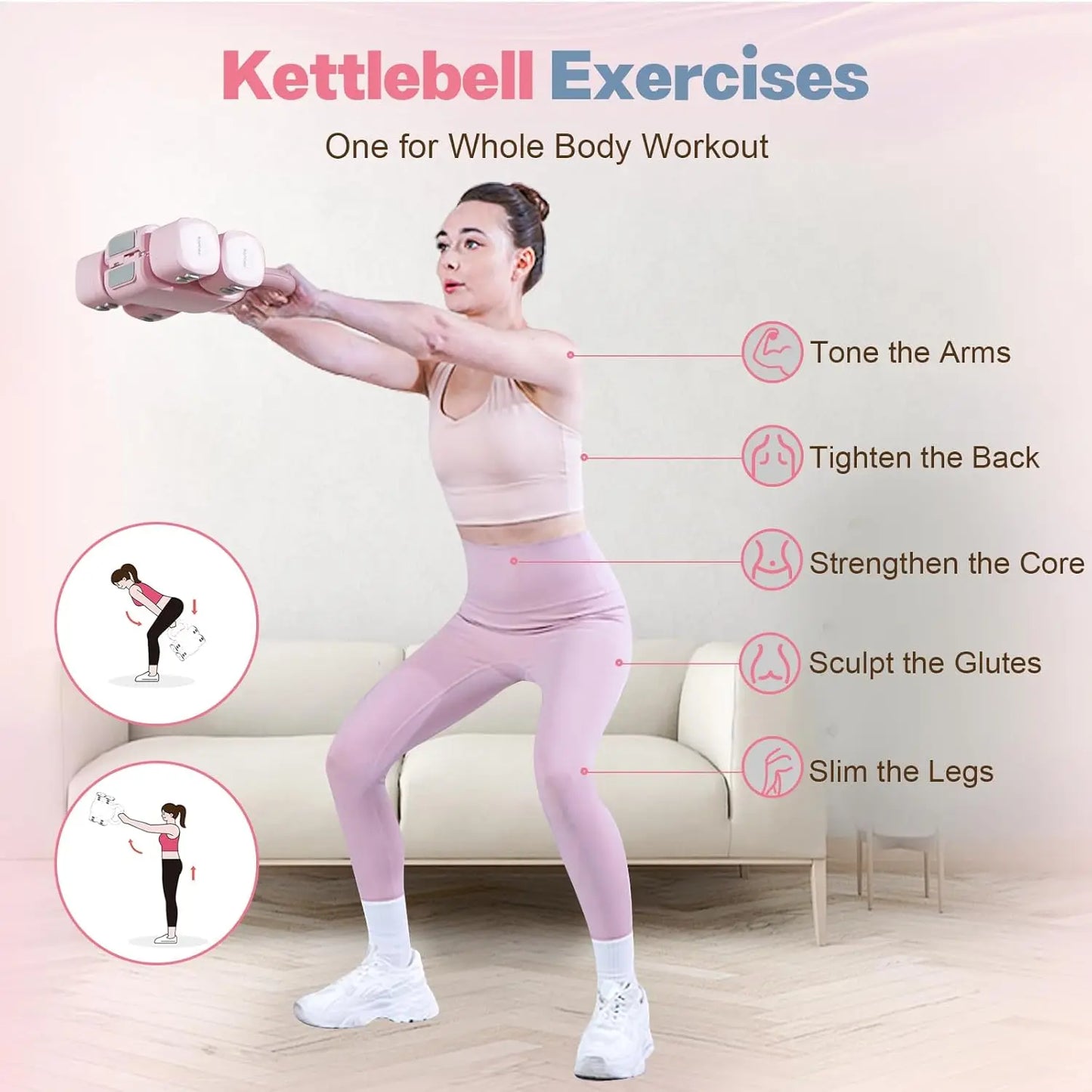 4-in-1 Weight Dumbbell set for Women