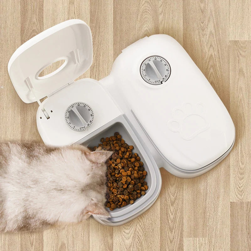 Pet Automatic Timing Feeder Dry&Wet Food Container