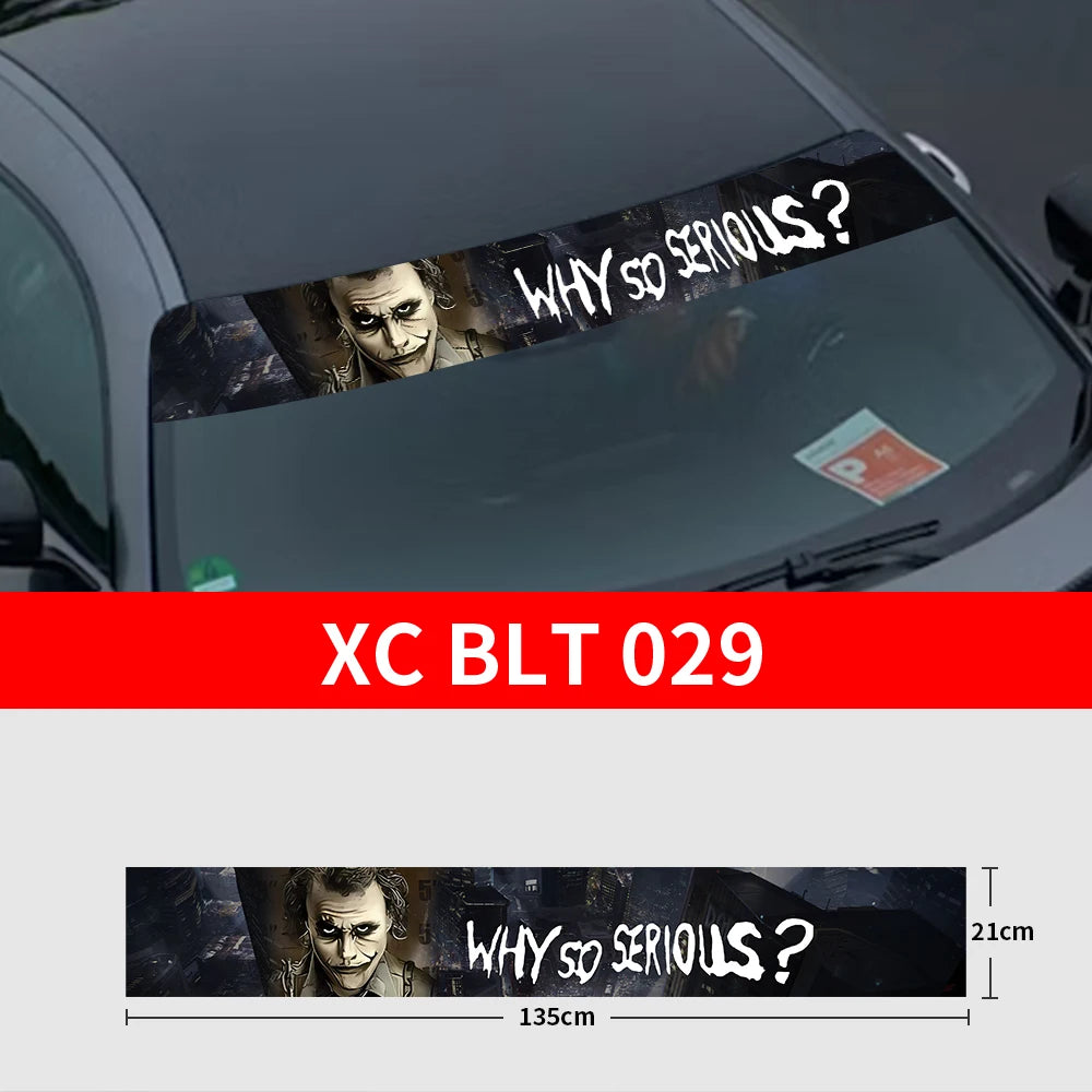 Why So Serious Joker Front Rear Windshield Window Stickers