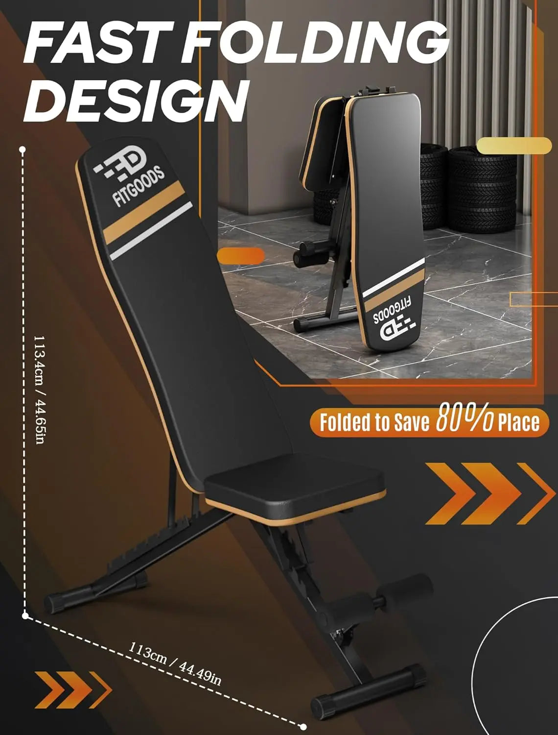 Foldable Weight Bench 660 LBS Capacity