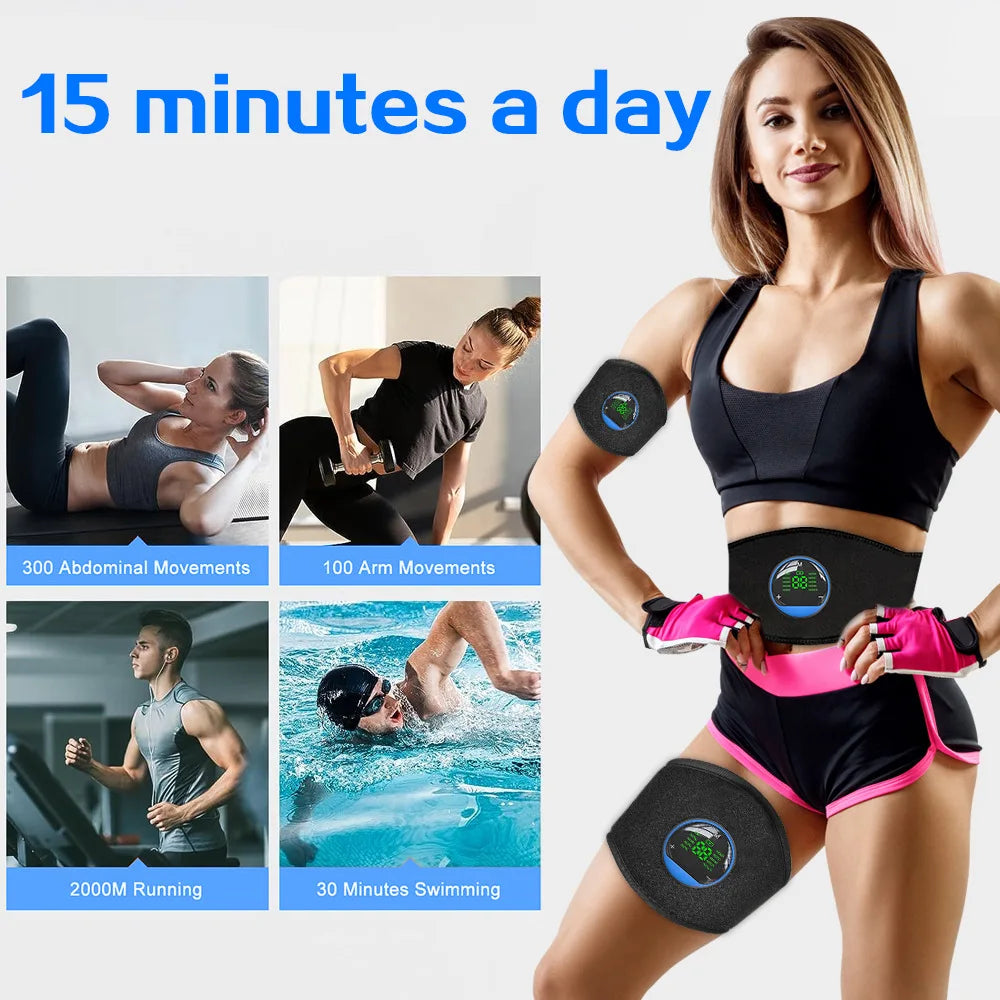 Smart EMS Fitness Belt with LED Display
