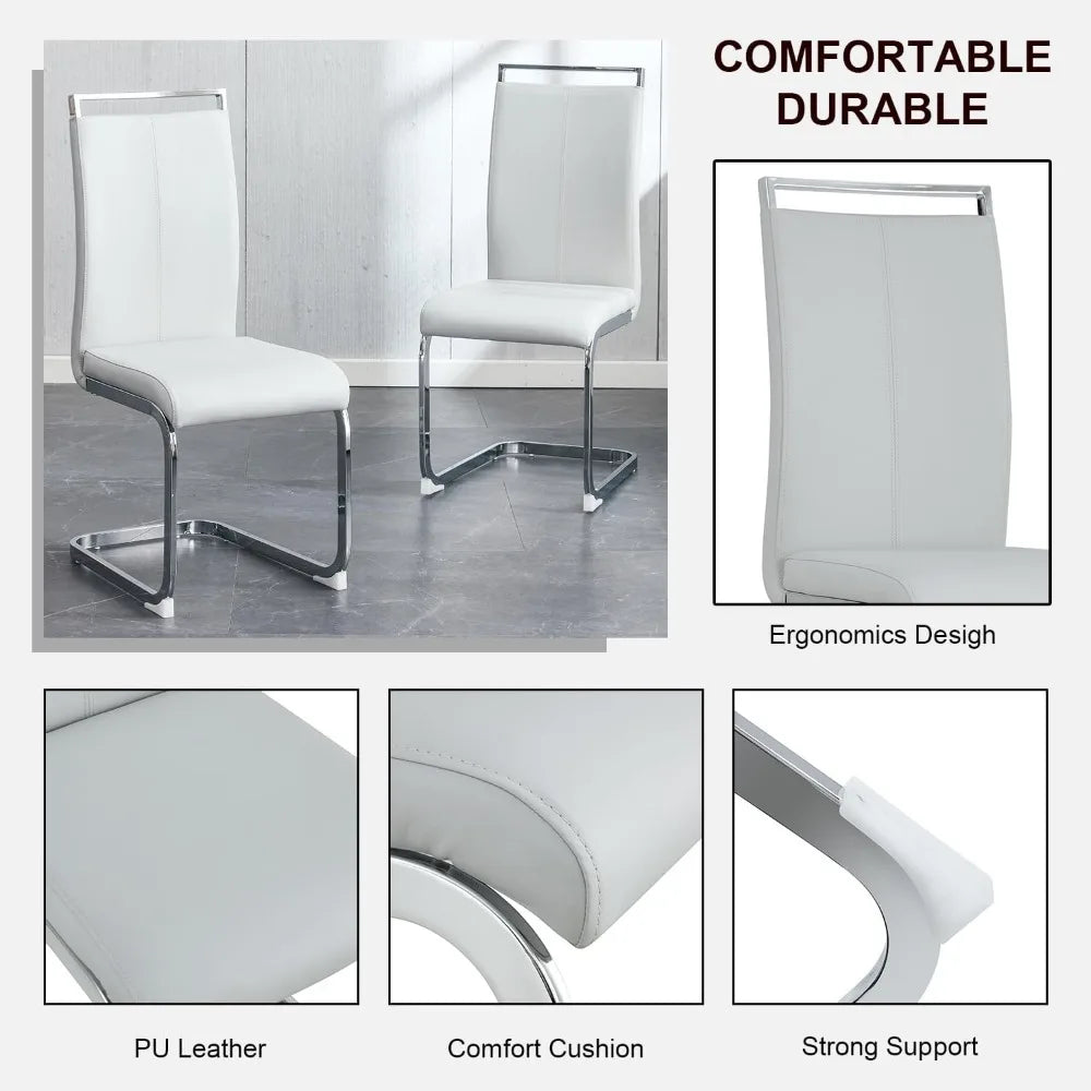 Dining Chairs (Light Gray, Set of 2)