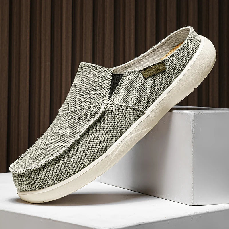 Mens Mesh Breathable Half Slippers