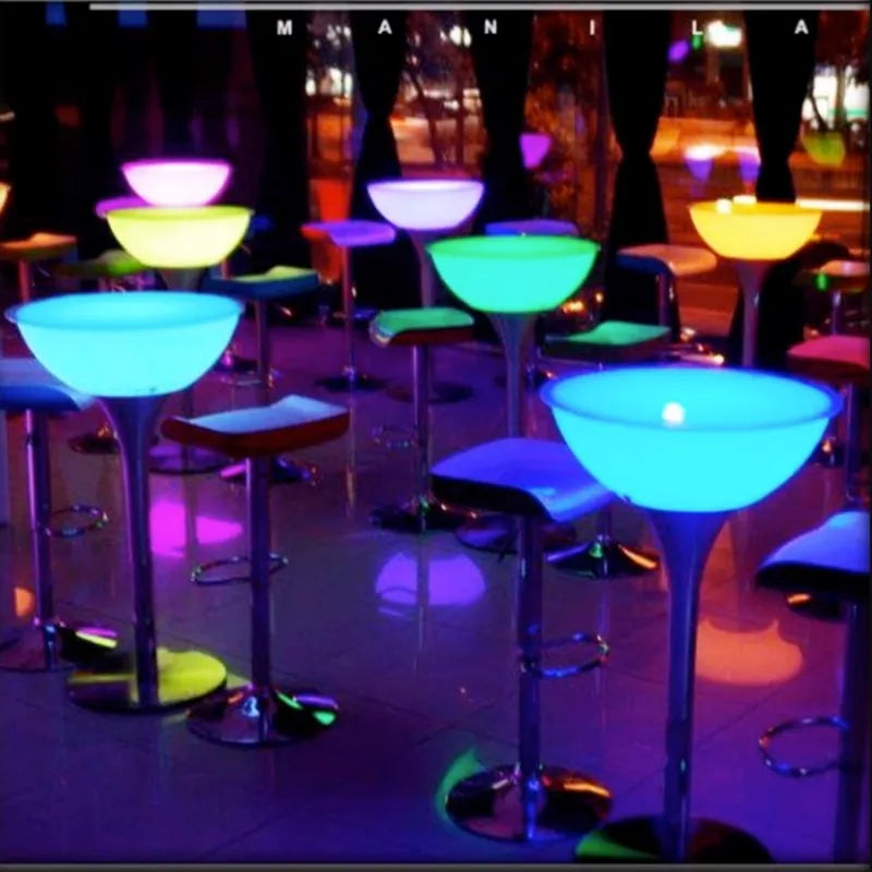 16 Colors Changing Led Round Cocktail Table