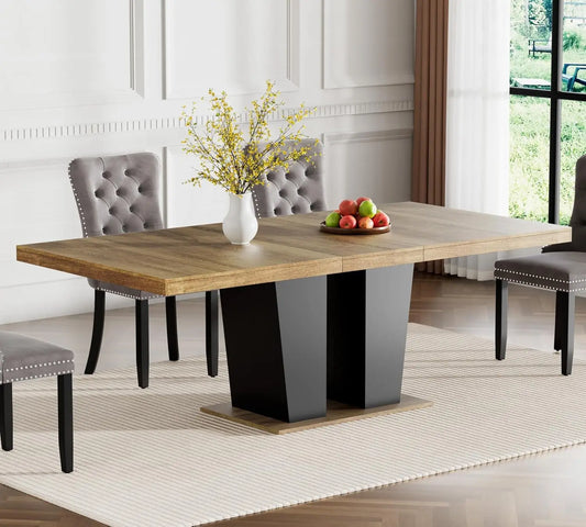 78.74" Extendable Dining Room Table for 6 8 10