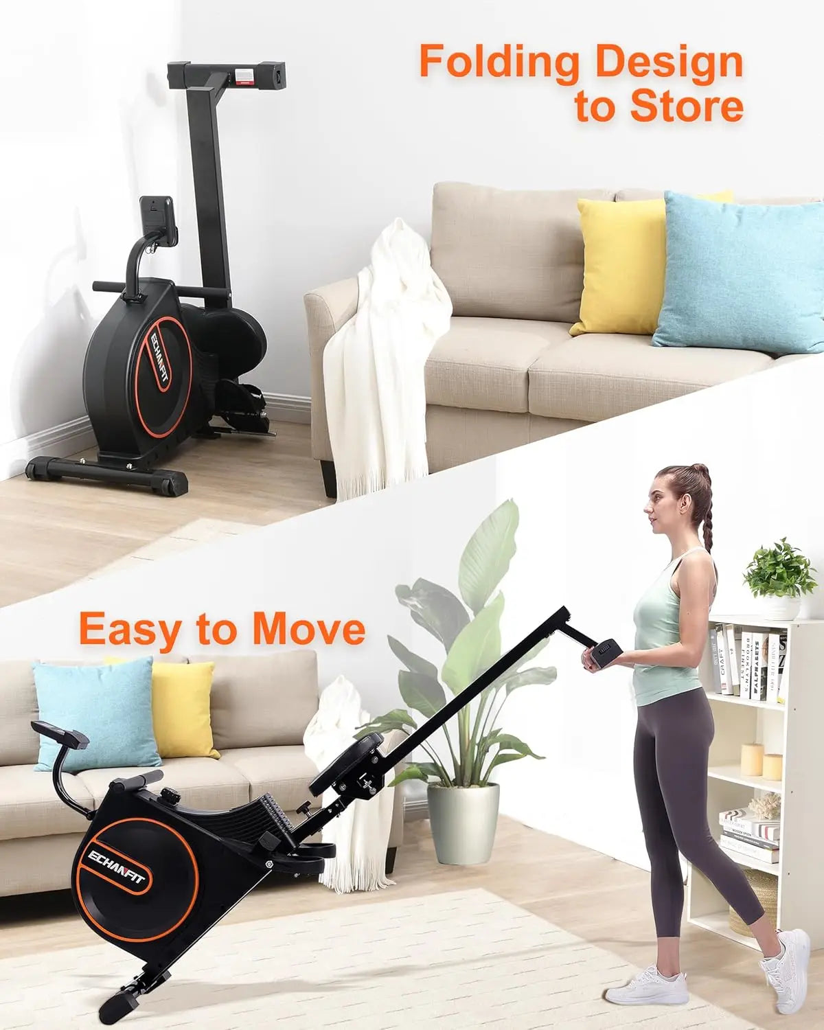 Magnetic Rowing Machine  w/16 Levels of Quiet Magnetic Resistance