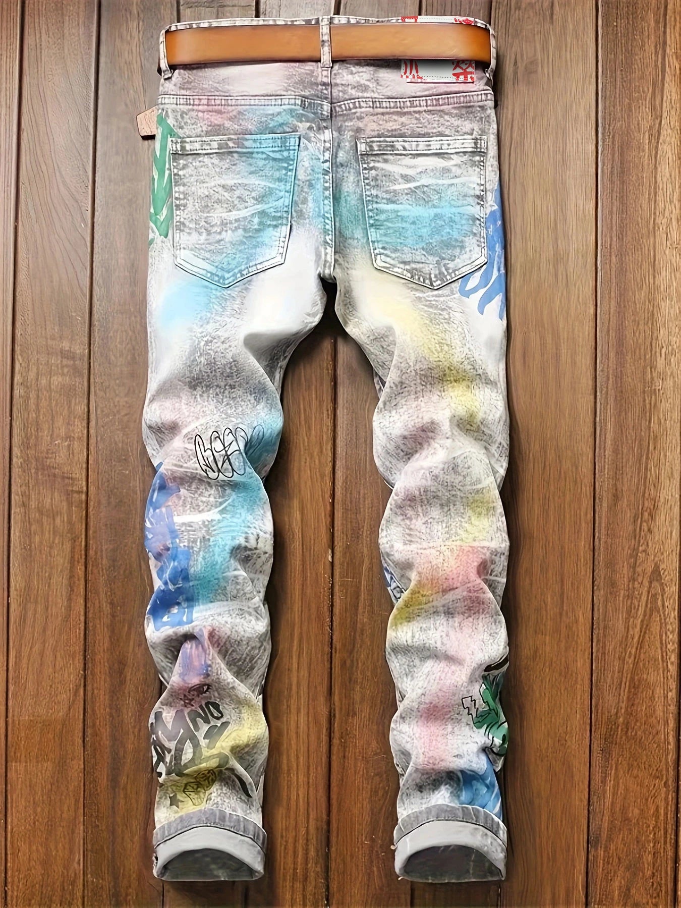 Men's Graffiti Slim Fit Jeans