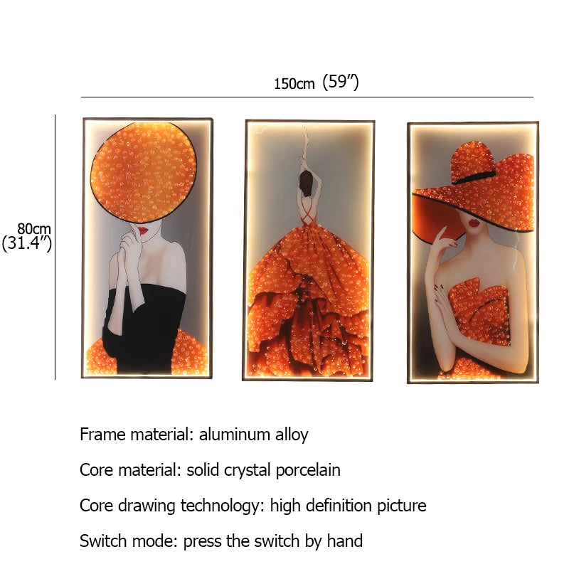 APRIL Wall Lamps Modern Fashion Three Pieces Suit
