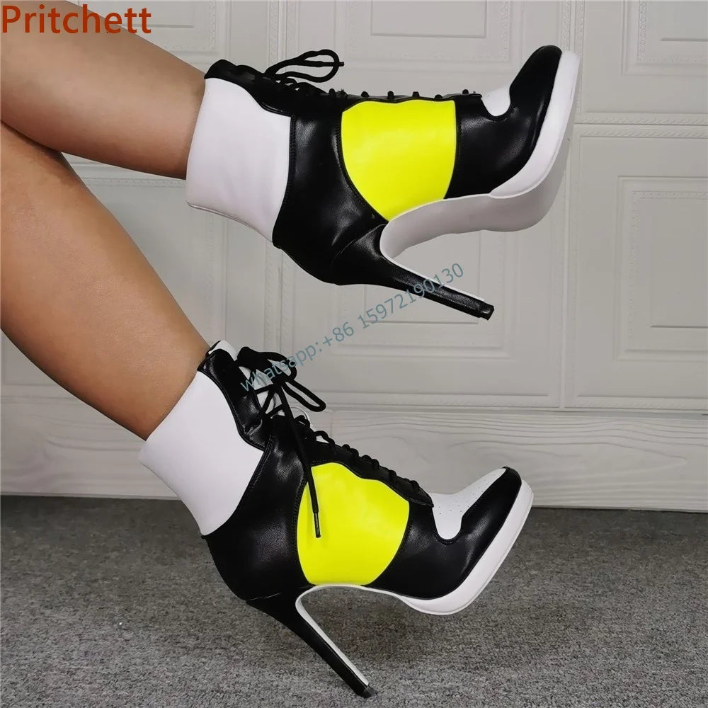 Round Toe Cross Tied Breathable Pumps Unique Fashion