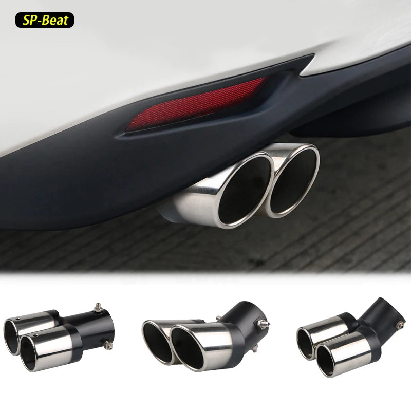 63mm Universal Car Exhaust Muffler Tip Round Stainless Steel