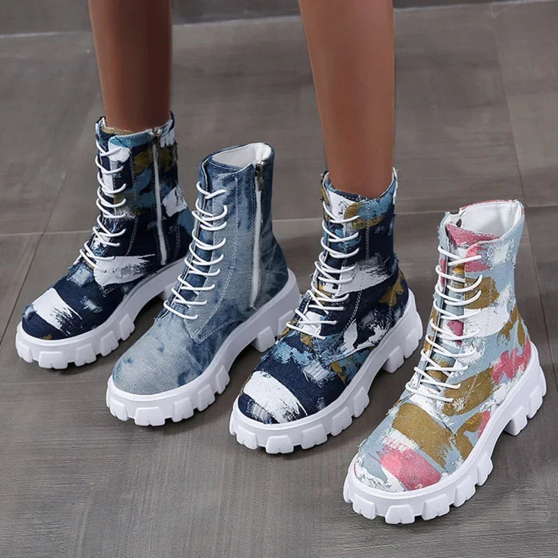 Breathable Thick-soled Fashionable Design Casual Boots