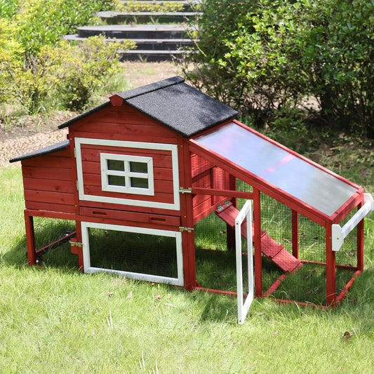 Chicken Coop, Rabbit Hutch Outdoor with Wheels