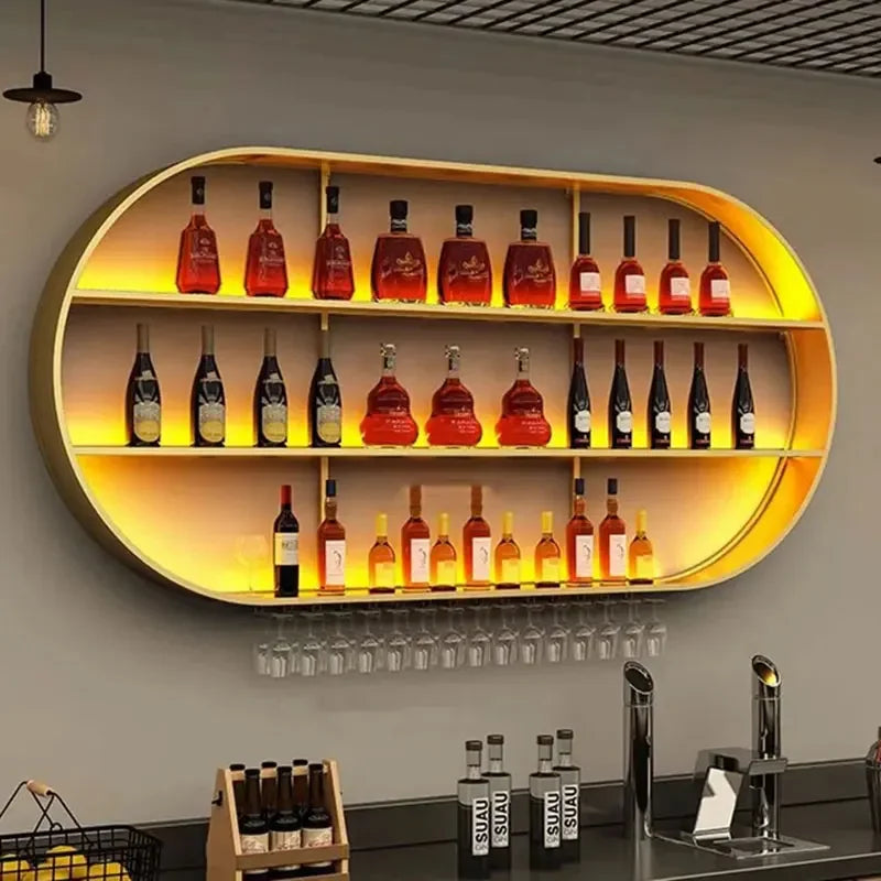 Storage Display Wall Wine Rack Modern Shelf
