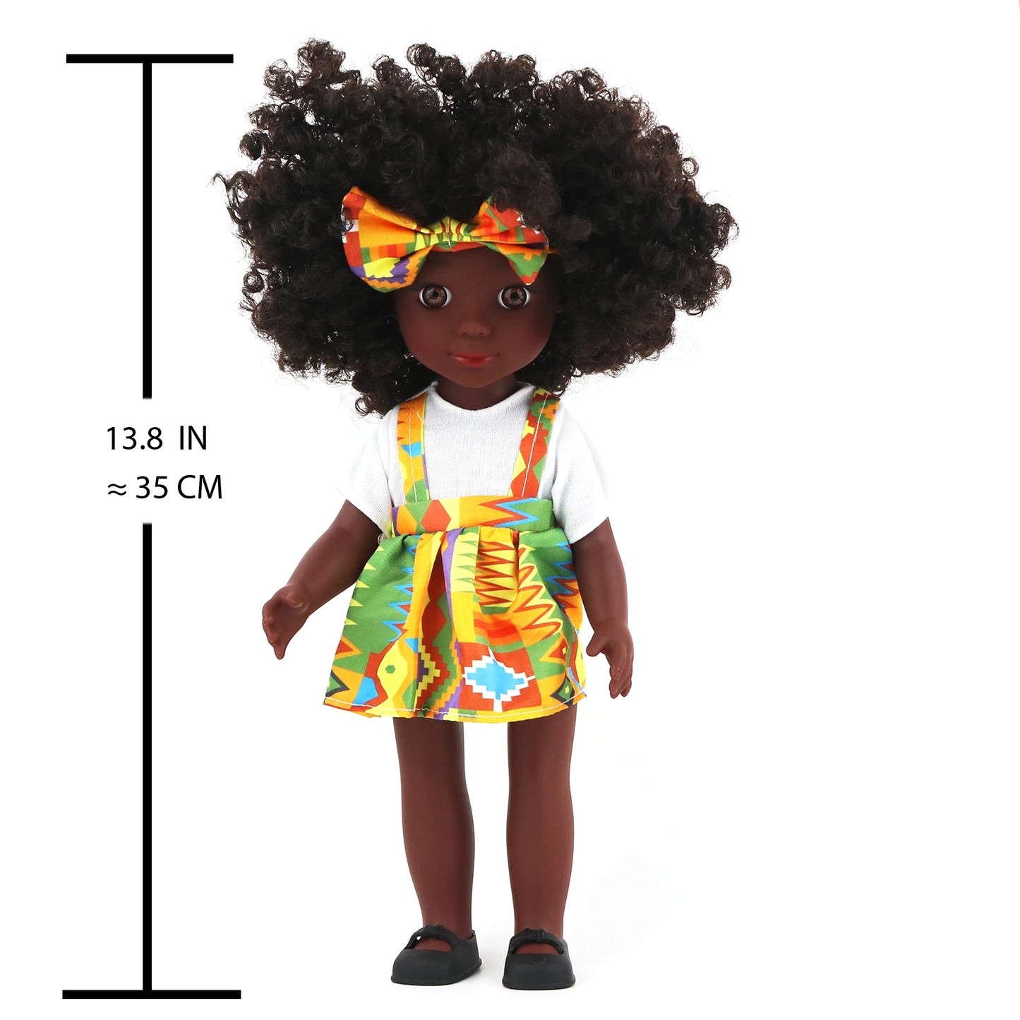 One Piece 14 Inch Black Doll with Curly Hair