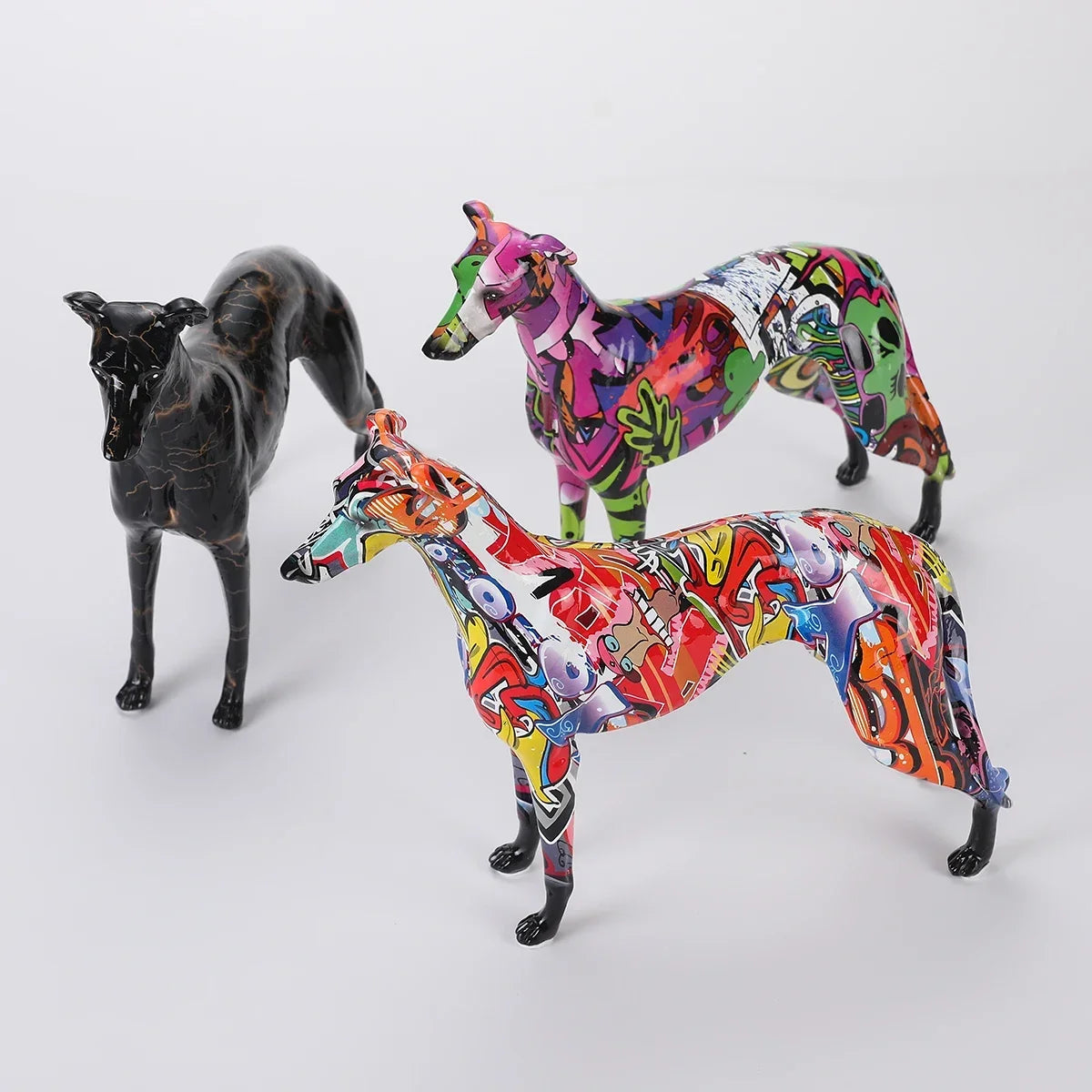 9.84inch Graffiti Greyhound Home Decoration