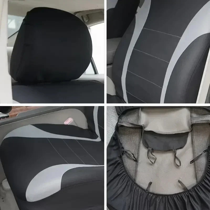 Seat Cover Polyester Fabric 7 Piece Set Four Season Universal