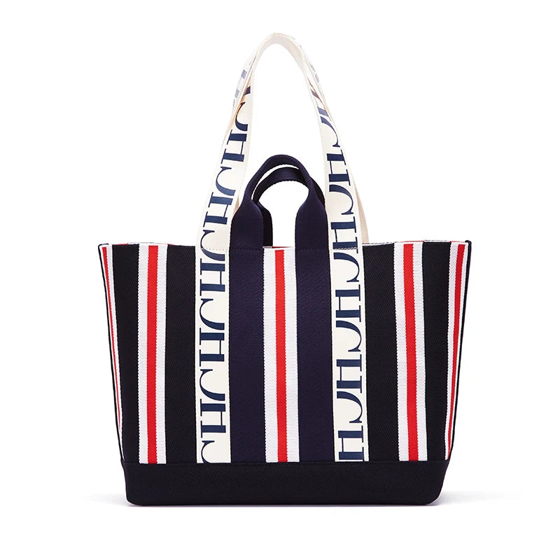 Large Classic Retro Stripe Decoration Shoulder Bag