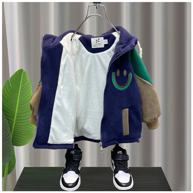 Velvet Winter Children Cotton Jackets