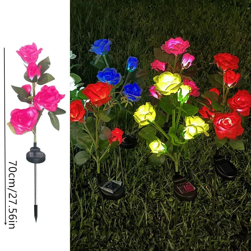 5 Heads Rose Solar Lights