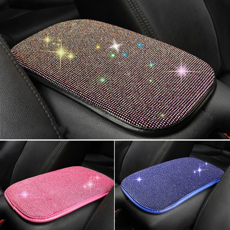 Auto Center Console Pad Crystal Bling Car Armrest