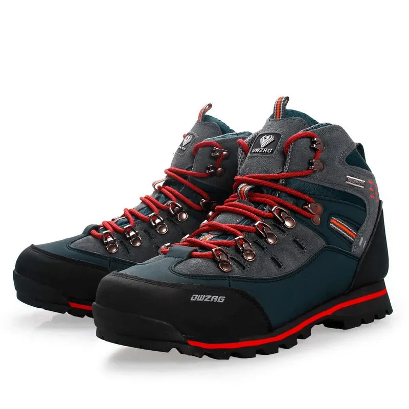 Genuine Leather Hiking Shoes High-top Waterproof
