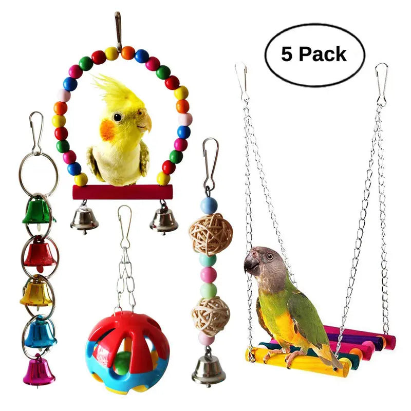 Combination Bird Swing Chewing Training Toys