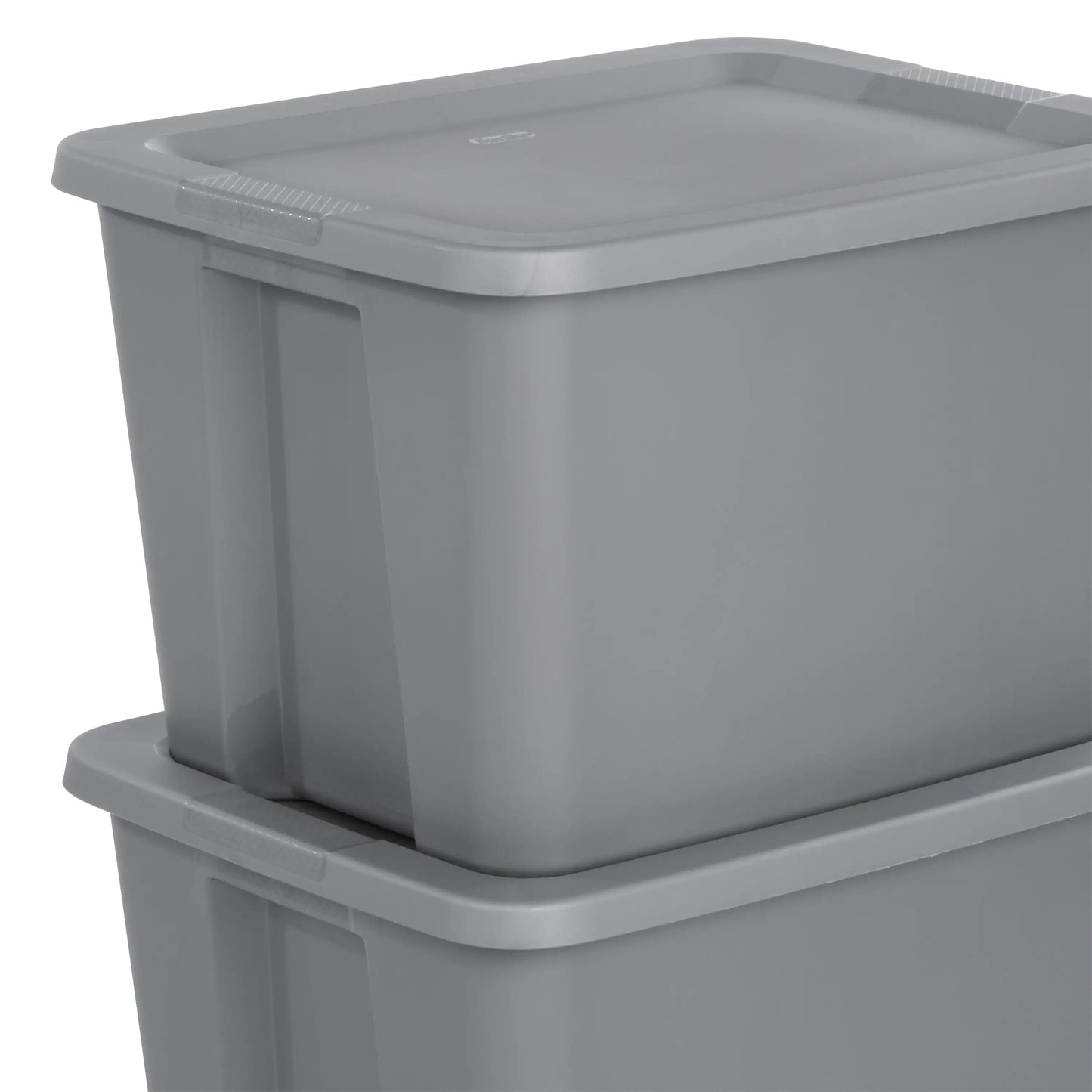 NEW  18 Gallon Tote Box Plastic Gray Set of 8