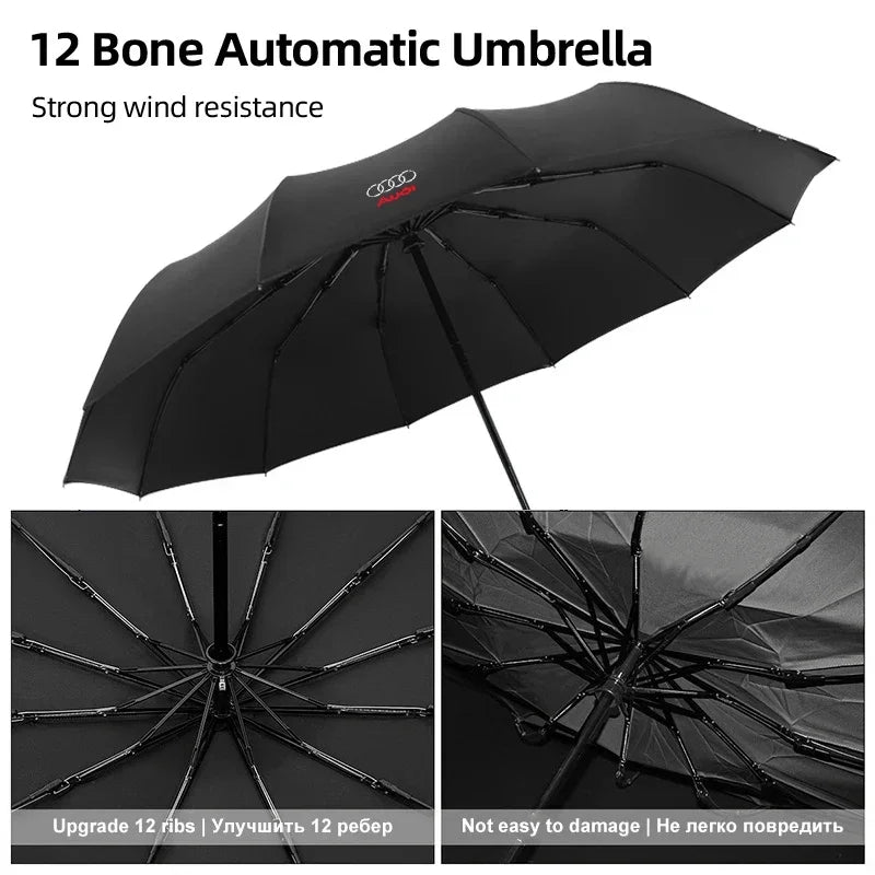 Fully Automatic Compact Folding Umbrella