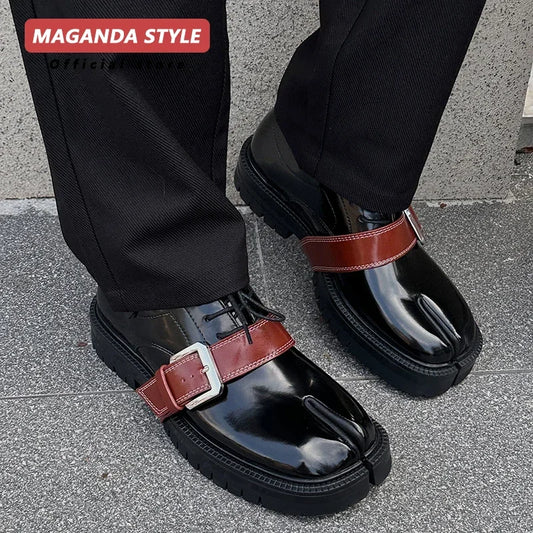 British Style Leather Split Toe Shoes