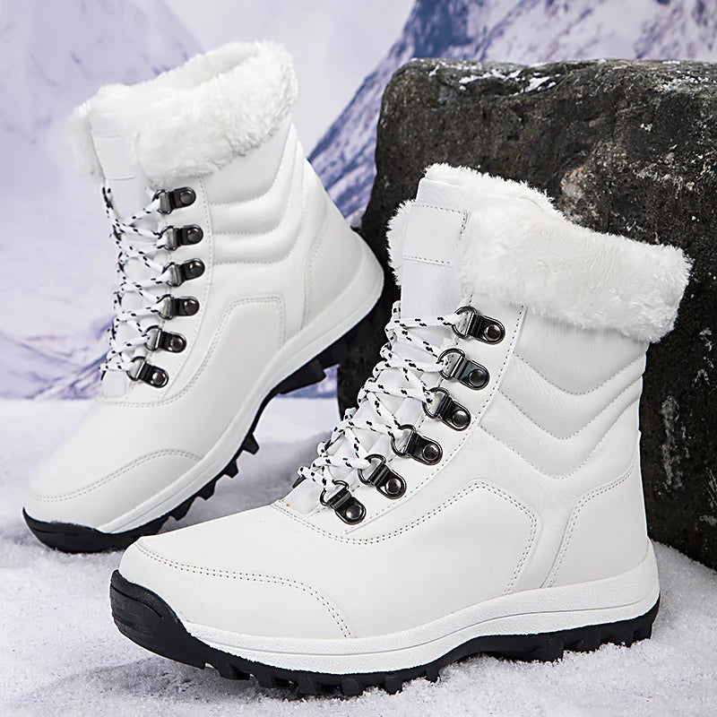 High-top Plush Velvet Women's Snow Boots