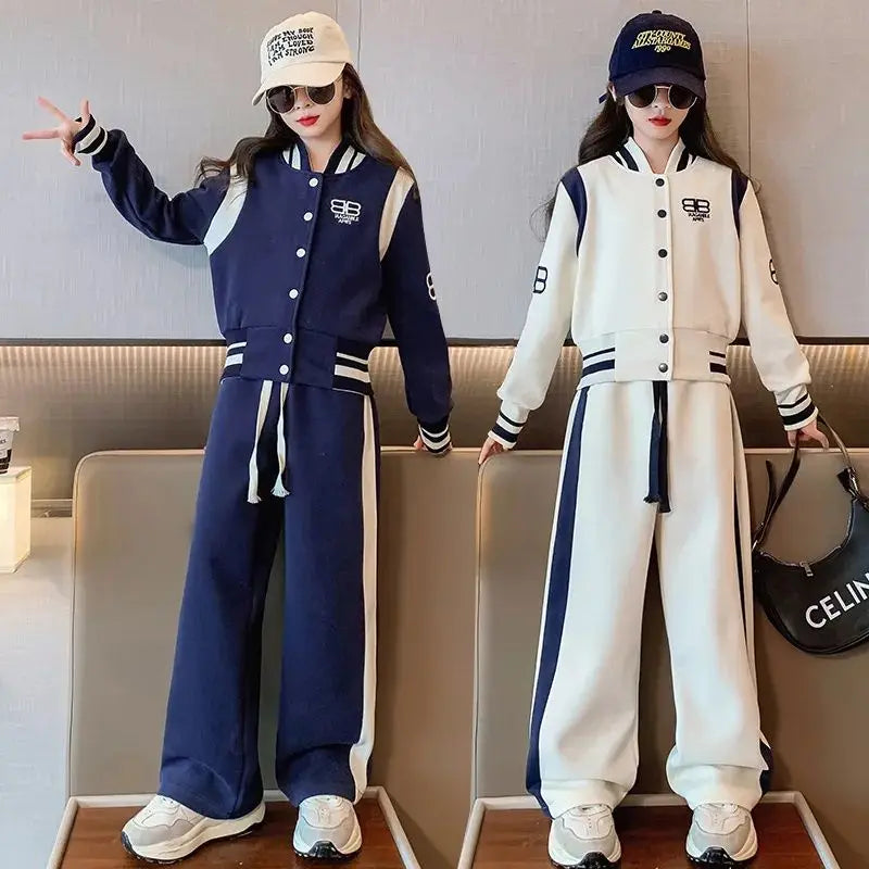 Girls Baseball Jacket Suits