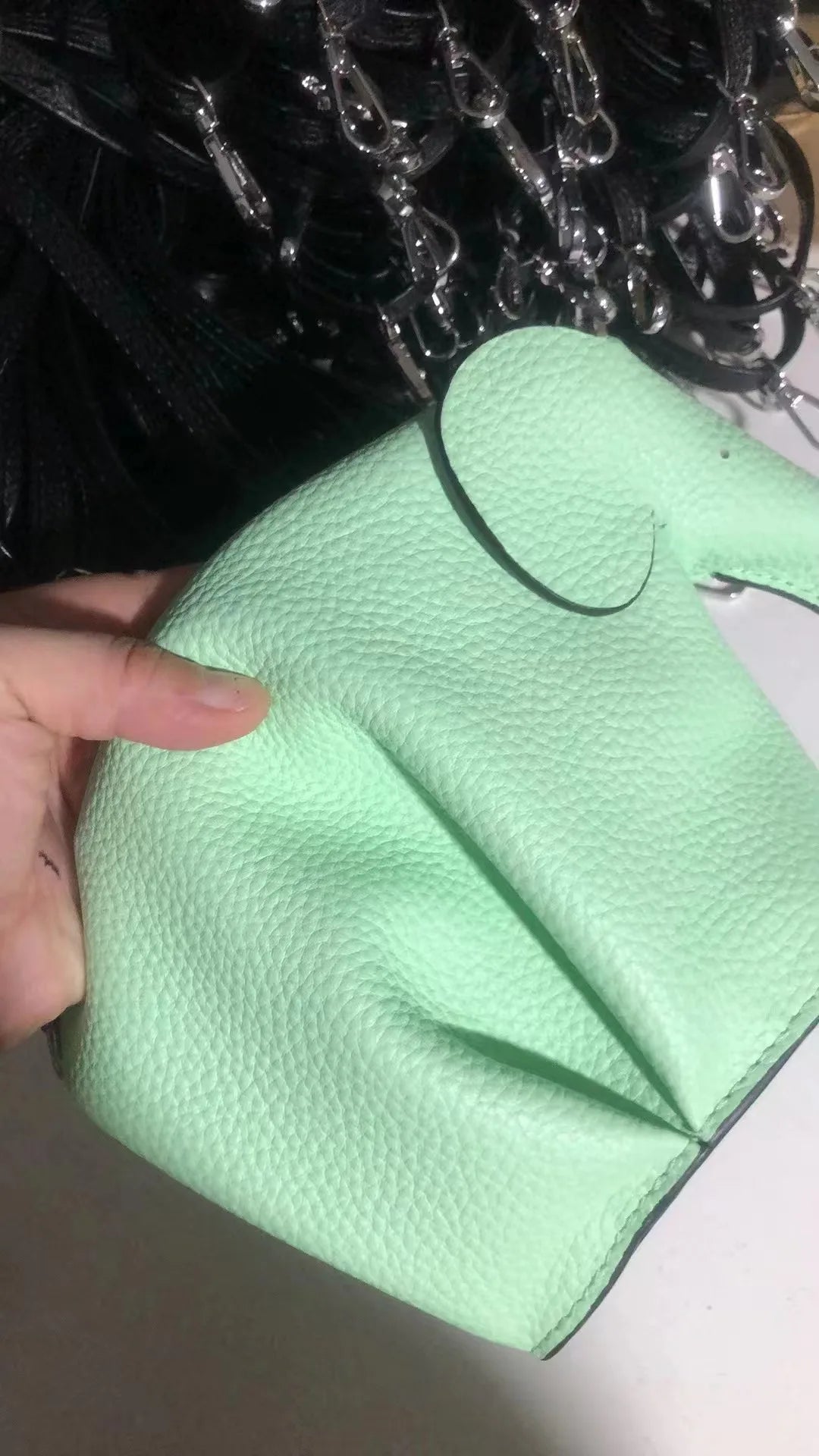 Elephant Shaped Coin Purse Genuine Leather