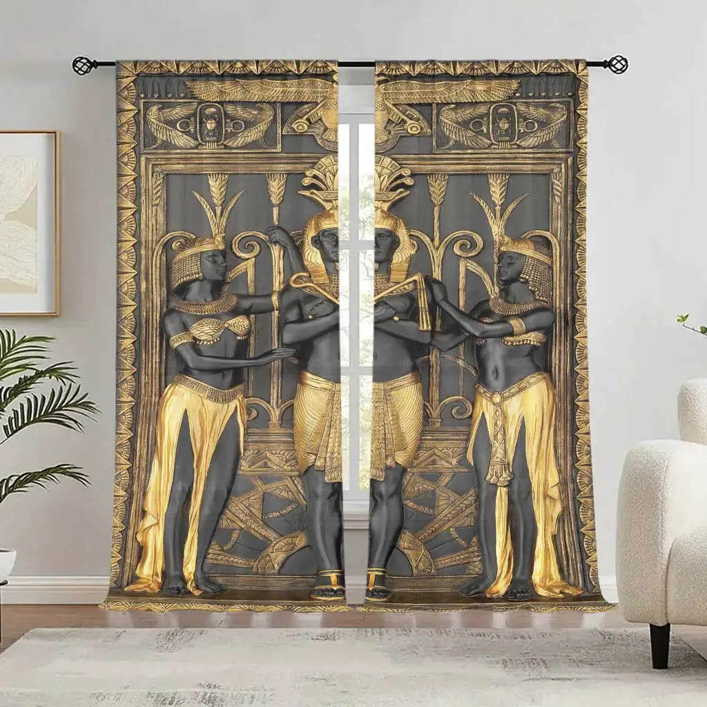 Traditional Egyptian Culture King Window Curtains