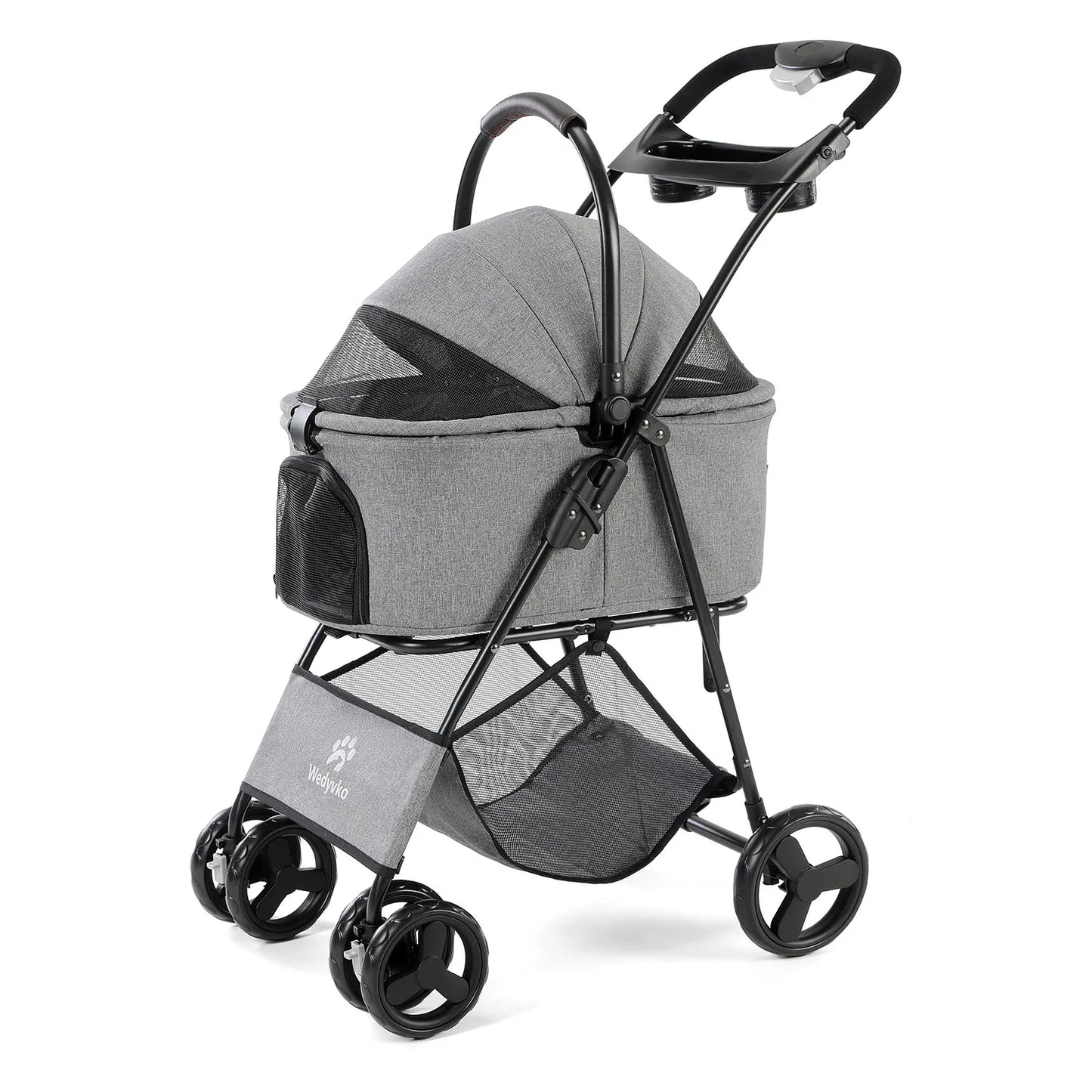 3 in1 Pet Stroller with Removable Carrier, Folding Waterproof