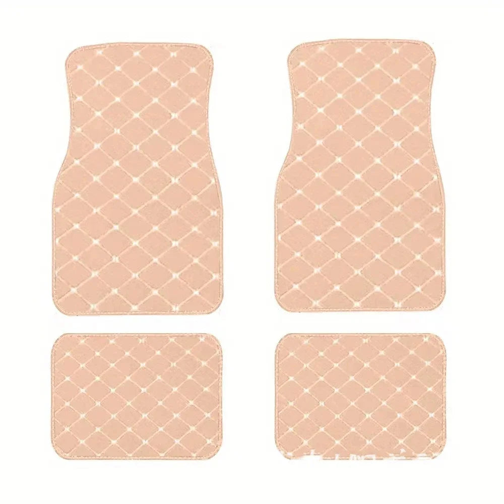 4PCS Universal Leather Front and Rear Mat Set