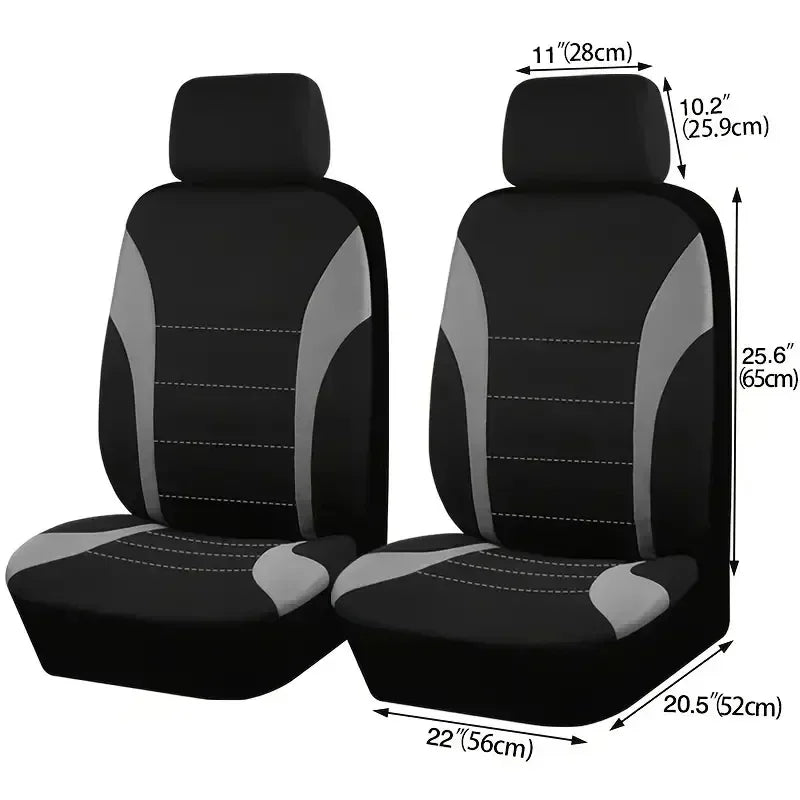 Seat Cover Polyester Fabric 7 Piece Set Four Season Universal