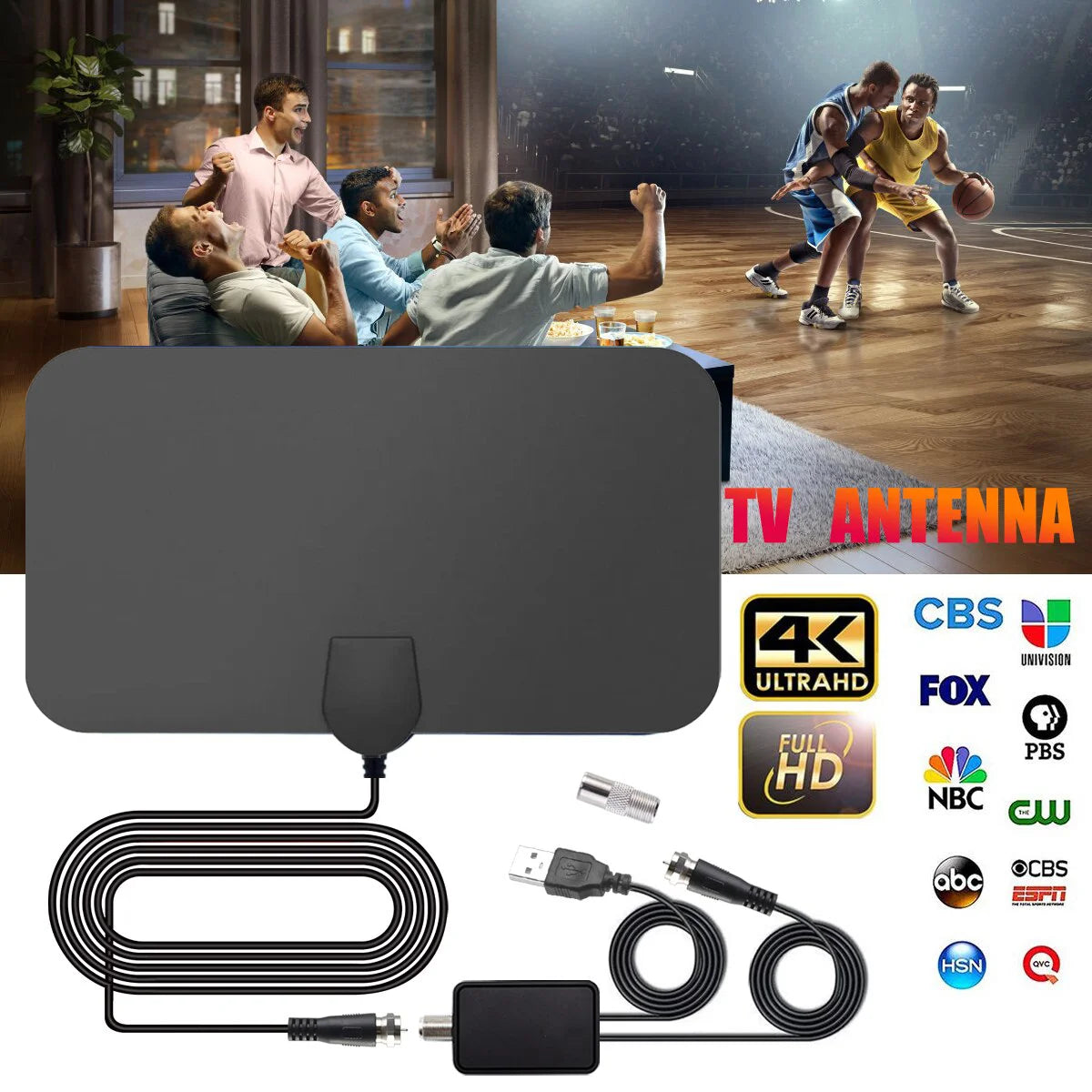 Digital TV Antenna Indoor HDTV Free Channel