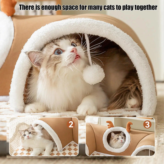 Cat Play Tunnel Warm Shelter Tent House